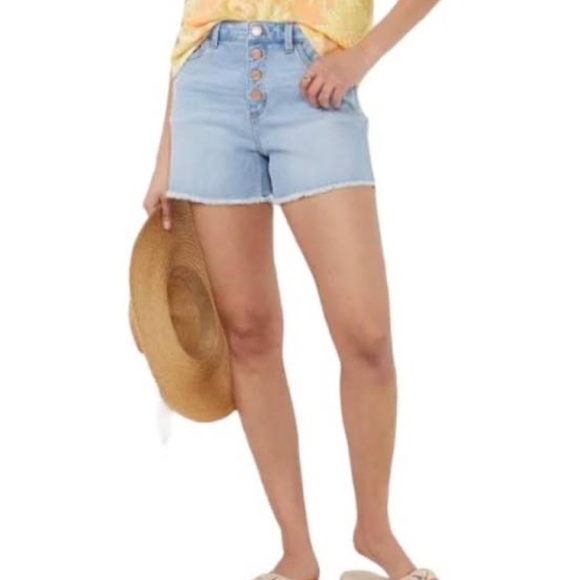 Lauren Conrad NWT Feel Good Jeans Super High-Rise Cut off Short Size 14 - Picture 1 of 1